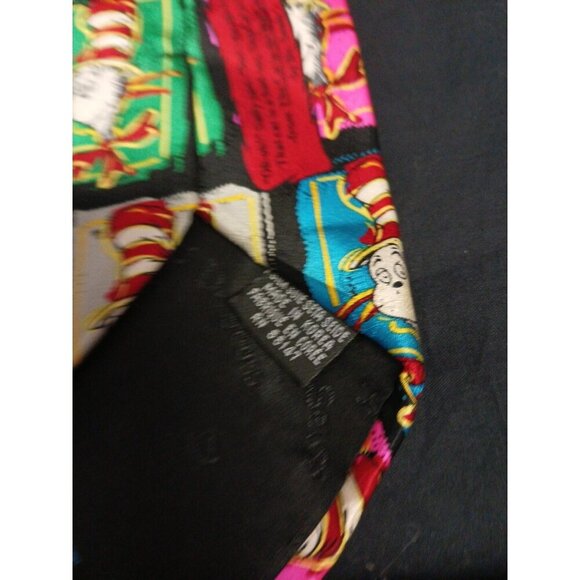 Vintage 1994 Seuss Wear Cat In The Hat 100% Silk Mens Tie Dr Seuss - Picture 6 of 6